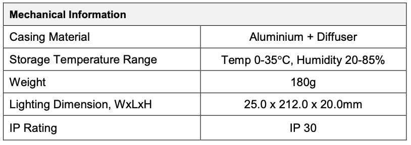 Bar Light V2DL-i200x15 General info
