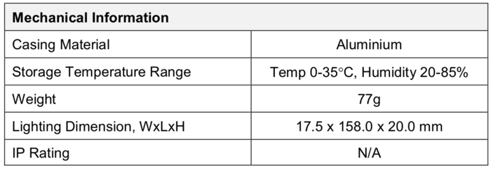 bar light V2DL-i150X15-UV general info