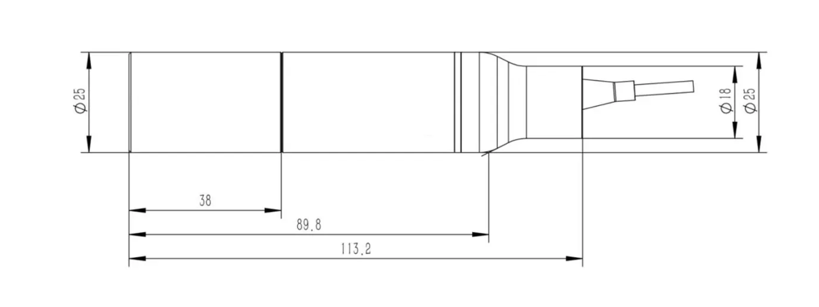 V2FL025 iIlustration dimension